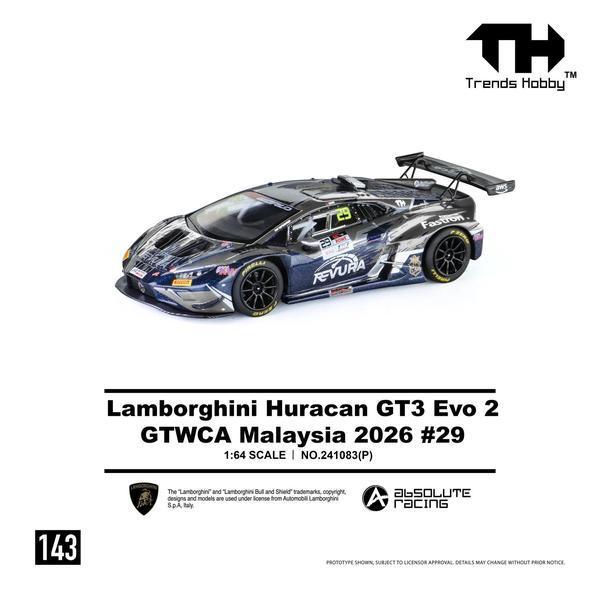Pictrue of a Lamborghini Huracan GT3 EVO2 1/64 Diecast Car by Trends Hobby TH-143-241083(P)