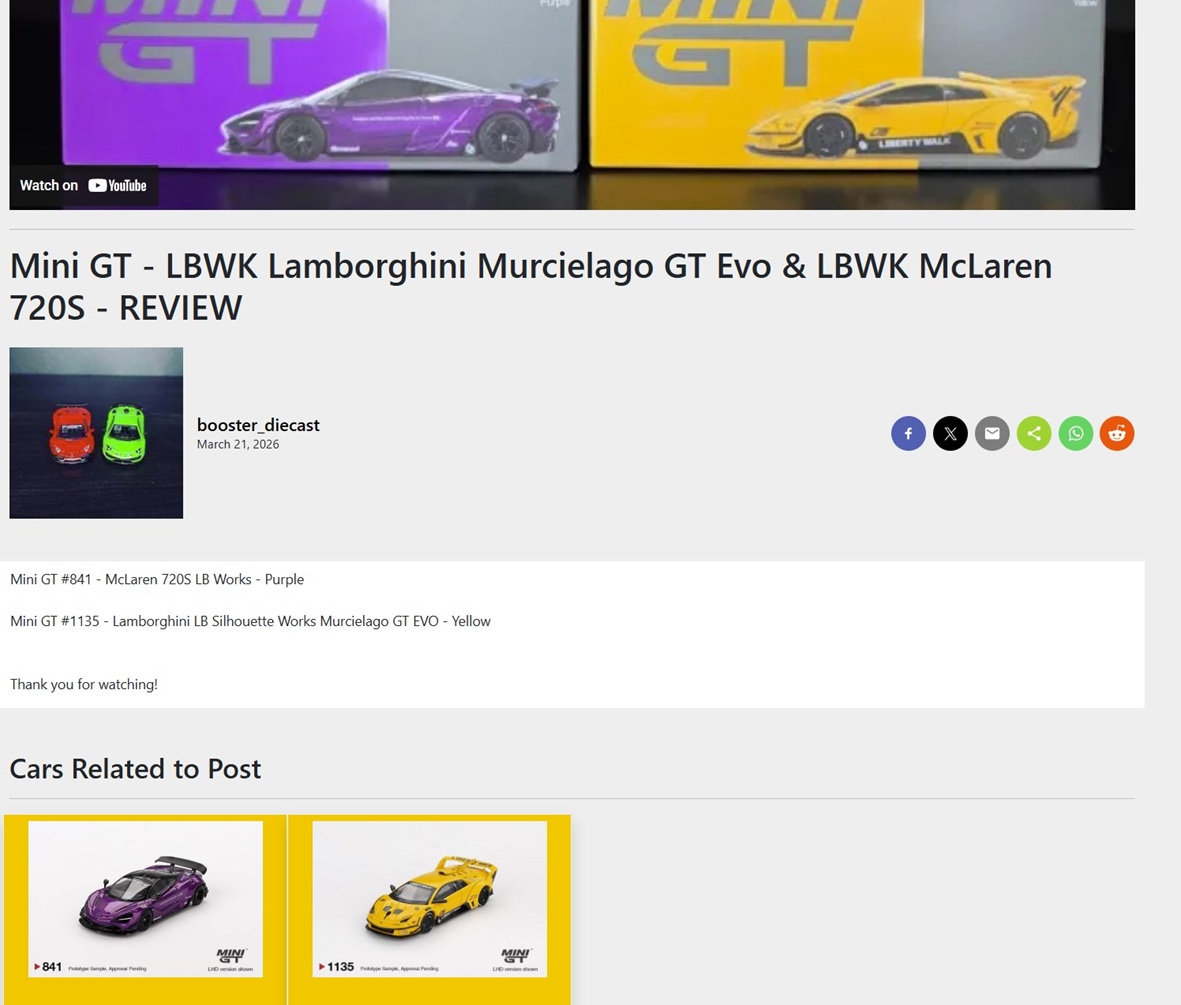 A picture of a YouTube video blog page